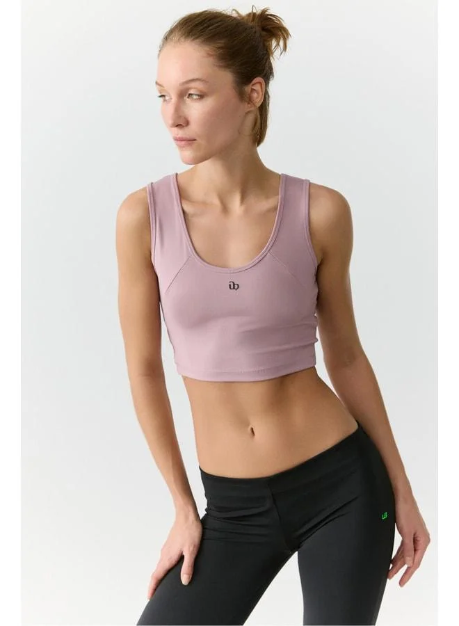 Nayla Women's Sportswear Tank Top Bustier in Rose Dust.
