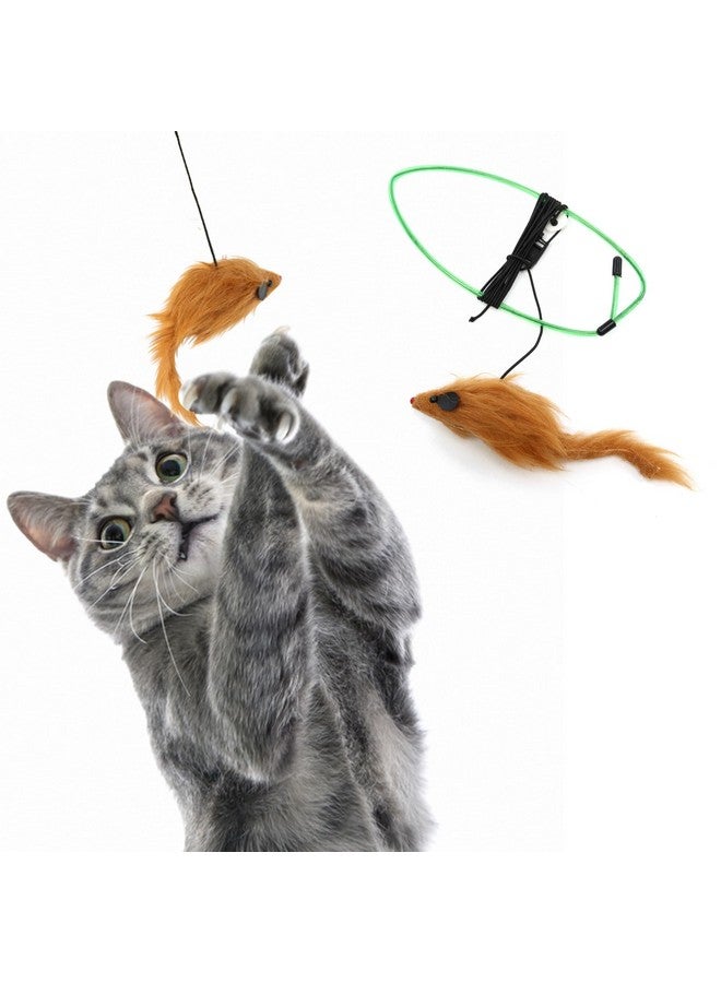 سبوت لعبة القطة SPOT A-Door-Able Bouncing Mouse - لعبة تفاعلية مع خشخيشة ونعناع بري، تُسلي القطط لساعات، تُحفز غرائز الصيد الطبيعية، تُوفر تحفيزًا عقليًا، تُعلق في أي إطار باب - Image 3