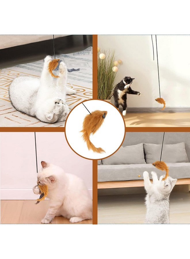 سبوت لعبة القطة SPOT A-Door-Able Bouncing Mouse - لعبة تفاعلية مع خشخيشة ونعناع بري، تُسلي القطط لساعات، تُحفز غرائز الصيد الطبيعية، تُوفر تحفيزًا عقليًا، تُعلق في أي إطار باب - Image 5