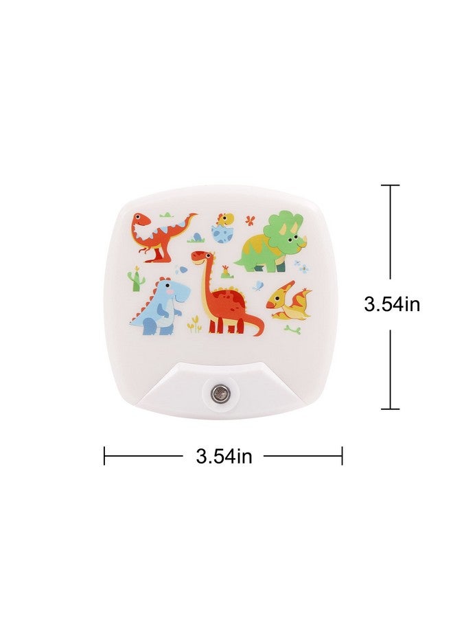 Omeet 2 Pack - Cartoon Dinosaur LED Plug-in Night Light for Kids - Wall Lamp Take Good Care Children Sleep Light Sensor Auto Controlled Nightlights for Baby Nursing B - Image 4