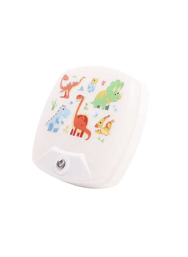 Omeet 2 Pack - Cartoon Dinosaur LED Plug-in Night Light for Kids - Wall Lamp Take Good Care Children Sleep Light Sensor Auto Controlled Nightlights for Baby Nursing B - Image 2