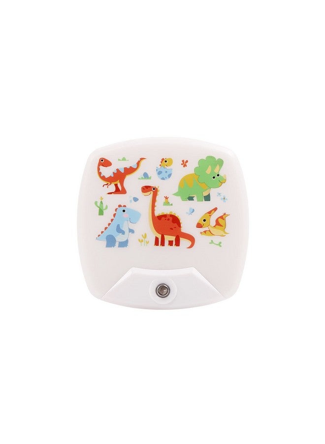 Omeet 2 Pack - Cartoon Dinosaur LED Plug-in Night Light for Kids - Wall Lamp Take Good Care Children Sleep Light Sensor Auto Controlled Nightlights for Baby Nursing B - Image 1