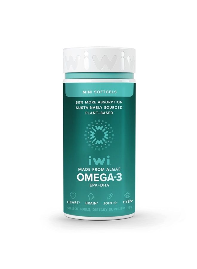 Iwi Life Omega 3 Mini Supports a Healthy Heart, Brain Development, Strong Bones & Joints and Eye Health, 30 Day Supply - Image 1