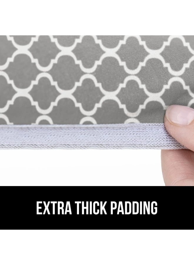 Gorilla Grip The Original Ironing Board Cover, Silicone Coating, Full Size Scorch Resistant Padding, Elastic Edge, Heavy Duty Iron Pad Covers Standard Boards, Hook And Loop Fastener Strap, Quatrefoil - Image 1