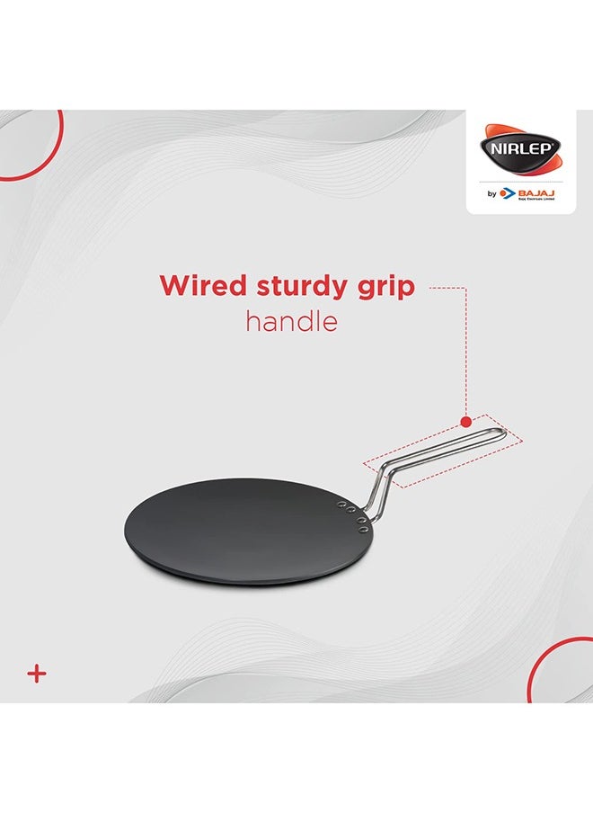 NIRLEP Ebony Induction Base Concave Griddle Tawa 26 cm | No Bending, Even & Fast Heat Distribution, Metal Spoon Friendly, Glossy Finish, Induction Compatible, Gas Stove Compatible  - Image 4