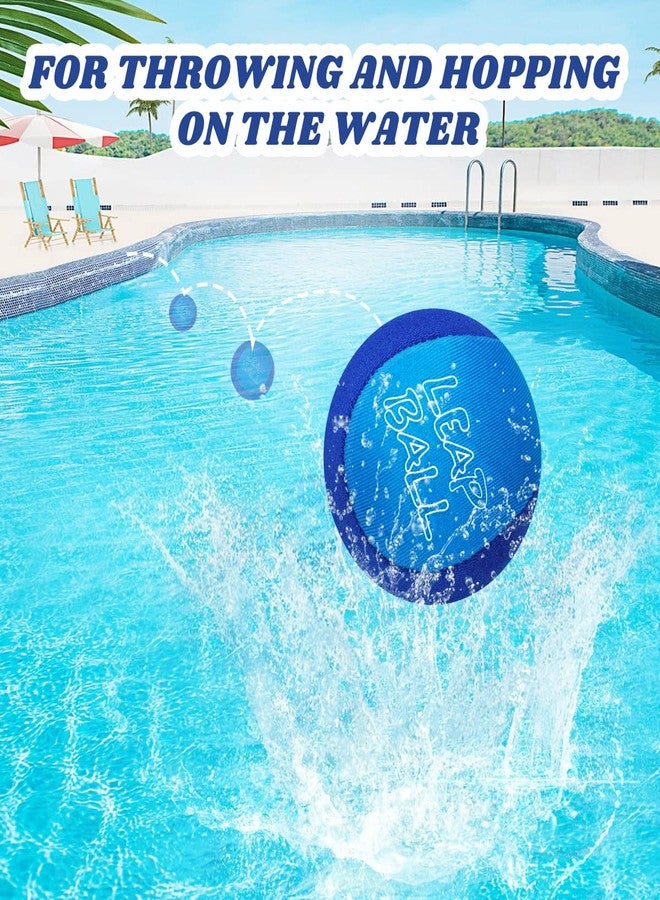 Ryaco Leap Ball Water Skipping Ball Pool Balls - 4 Pack Bouncing Beach Ball for All Ages - Extreme Water Bathing Fun with Your Friends & Family at The Beach, Lake, Pool (Blue/Light Blue+/Orange/Blue) - Image 2