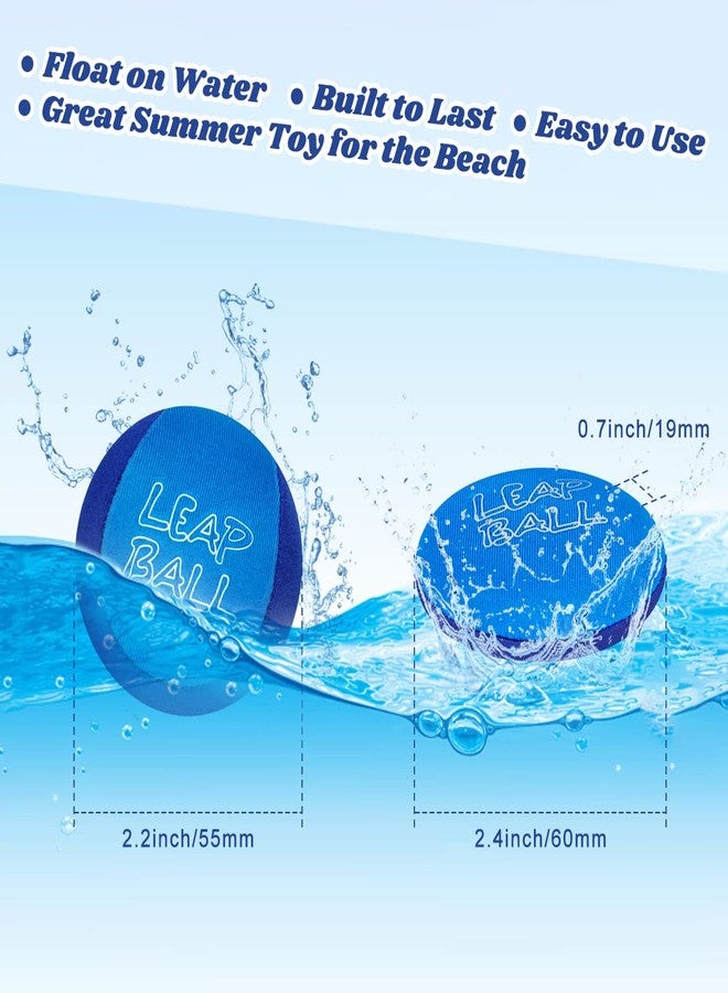 Ryaco Leap Ball Water Skipping Ball Pool Balls - 4 Pack Bouncing Beach Ball for All Ages - Extreme Water Bathing Fun with Your Friends & Family at The Beach, Lake, Pool (Blue/Light Blue+/Orange/Blue) - Image 4