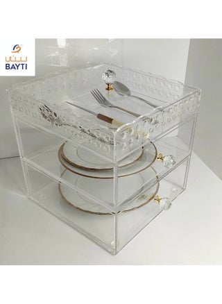 Cannoli BAD 57 Drawer for Plate & Spoon Clear - pzsku/ZD6F535EBE74BEC56D6FFZ/45/_/1734076116/40a5e386-0d58-4e21-9c4b-3a90d77f475f