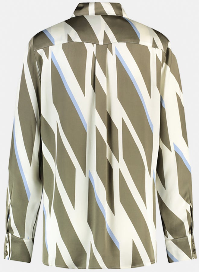 GERRY WEBER Flowing Long Sleeve Blouse With Hem Slits  - Image 5