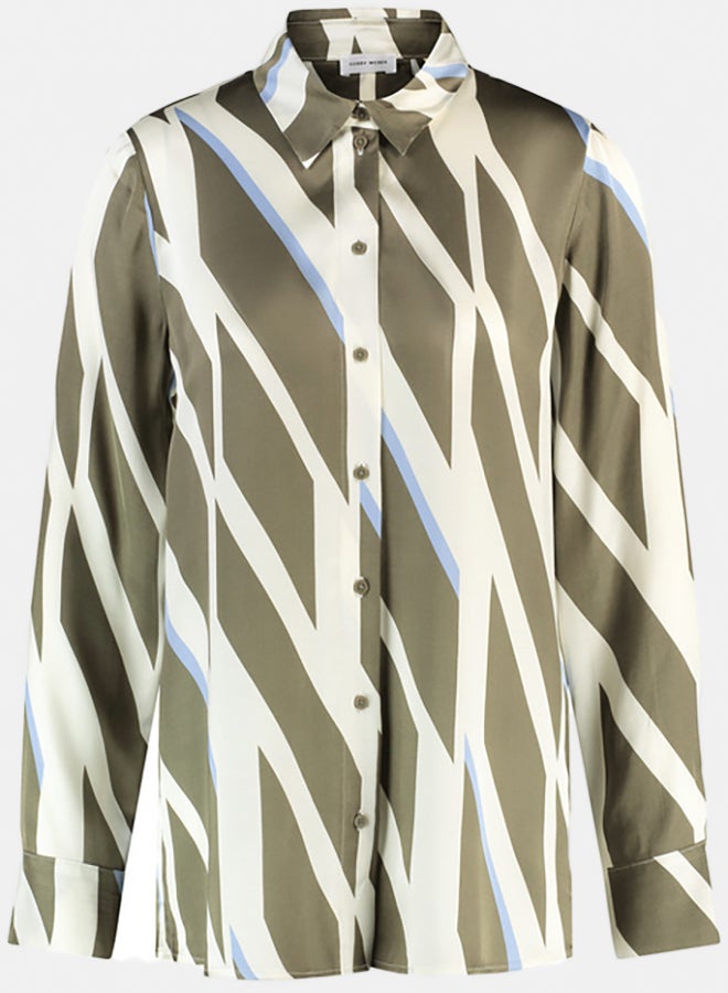 GERRY WEBER Flowing Long Sleeve Blouse With Hem Slits  - Image 4