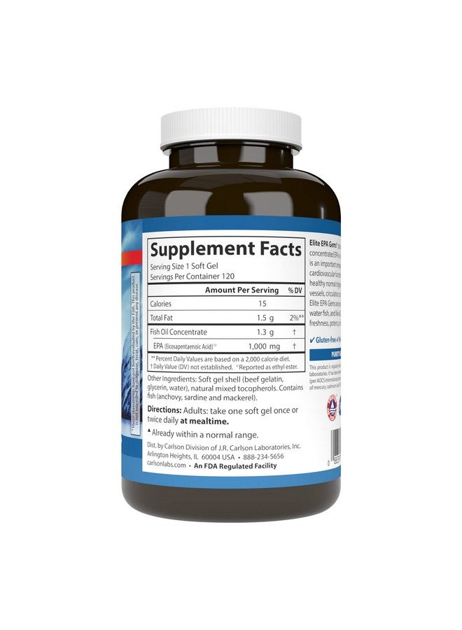 Carlson Epa Gems, 120 Softgels - Image 2