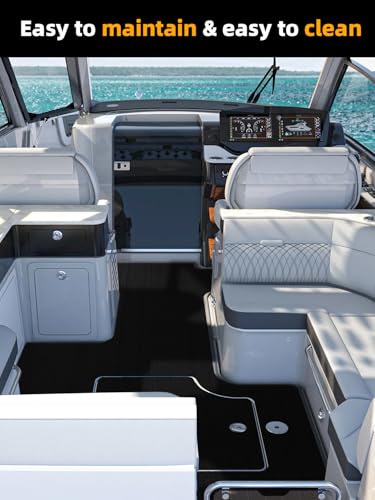 FOCEAN Boat Flooring EVA Foam Boat Decking Marine Flooring Brushed Texture Marine Mats for Boats Yacht Kayak RV 94.5"x15.7", Black - Image 5