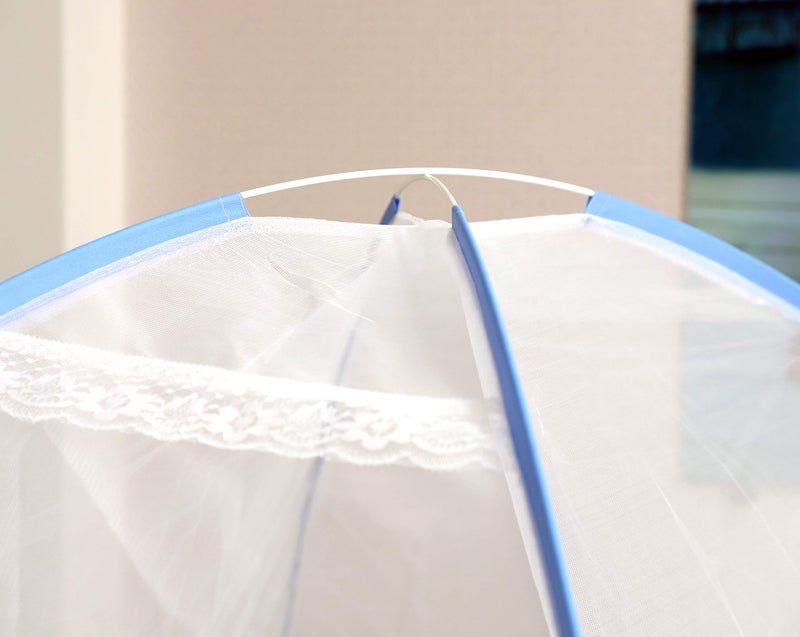fegore Mosquito Net for Single Bed Foldable Machardani Lightweight Polyester Material Use One Adults or One Kids with Red Cover (Color - White Size - 6.5X4 feet) - Image 4