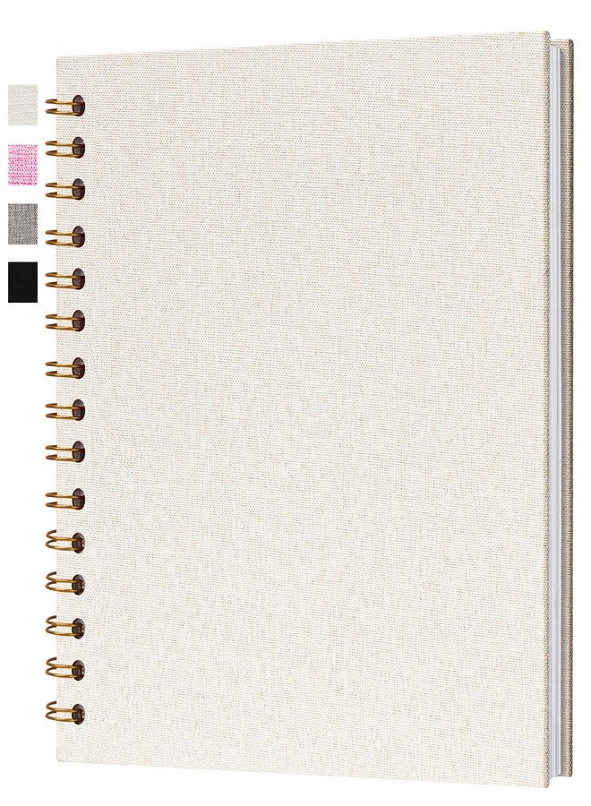 Hiwhy 10x10 Inch Scrapbook DIY Photo Album Linen Cover Hardcover White Pages 20 Sheets Small Scrap Memory Book Beige - Image 1