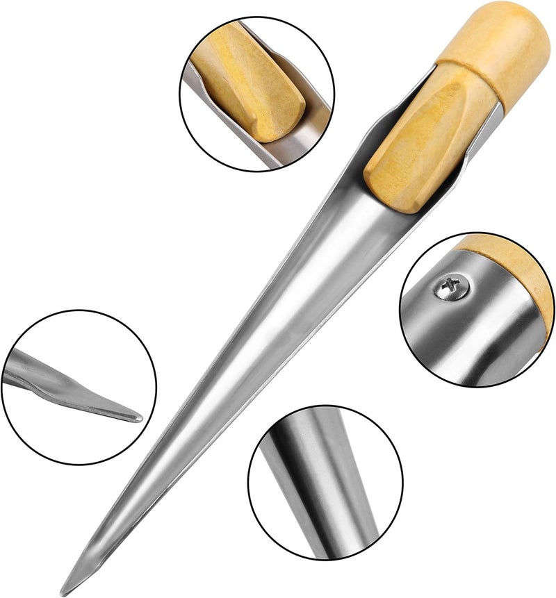 Shaddock Fishing Stainless Steel Rope Splicing Spike FID with Wood Handle for Rope - Image 3