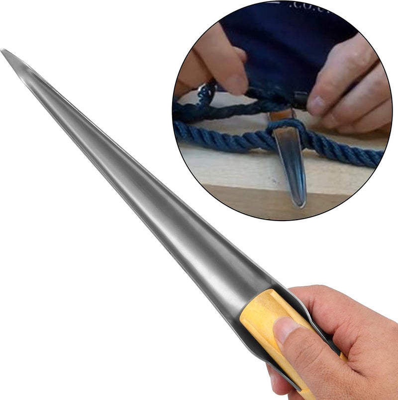 Shaddock Fishing Stainless Steel Rope Splicing Spike FID with Wood Handle for Rope - Image 5