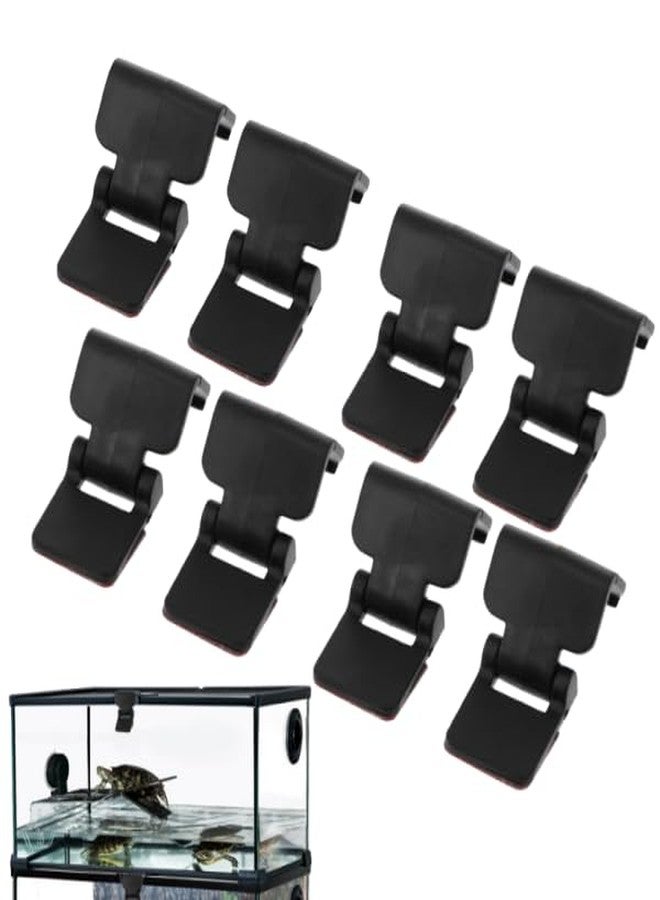 Balacoo 8 Pack Aquarium Lid Clips: Plastic Terrarium Lock, Reptile Terrarium Clips - Turtle Tanks Lock Buckle for Living Box, Fish Tank Cover - 1.96 × 1.18 inch - Image 1