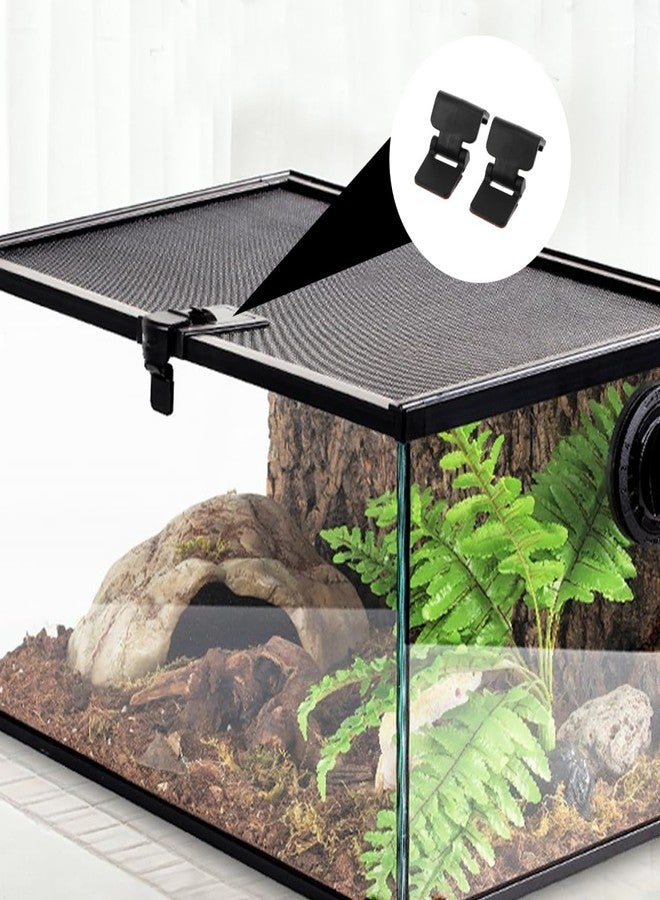 Balacoo 8 Pack Aquarium Lid Clips: Plastic Terrarium Lock, Reptile Terrarium Clips - Turtle Tanks Lock Buckle for Living Box, Fish Tank Cover - 1.96 × 1.18 inch - Image 2