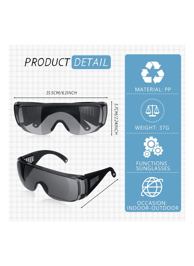 SYOSI - 4 Pairs UV Resistant Safety Glasses Protective Eyewear, Tanning Goggles Glasses, Red Light Therapy Glasses,black Glasses Lab Protective Glasses Comprehensive Protection for Your Eyes - Image 1
