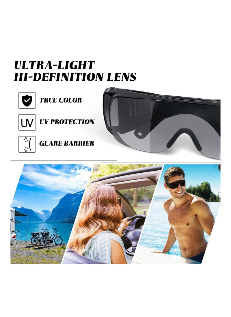 SYOSI - 4 Pairs UV Resistant Safety Glasses Protective Eyewear, Tanning Goggles Glasses, Red Light Therapy Glasses,black Glasses Lab Protective Glasses Comprehensive Protection for Your Eyes - Image 1