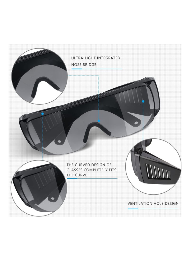 SYOSI - 4 Pairs UV Resistant Safety Glasses Protective Eyewear, Tanning Goggles Glasses, Red Light Therapy Glasses,black Glasses Lab Protective Glasses Comprehensive Protection for Your Eyes - Image 1