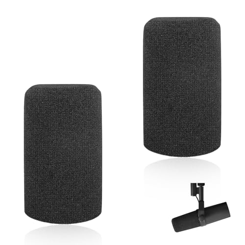 HAVANSIDY 2PCS Microphone Pop Filter Foam Cover Compatible with Shure SM7B SM7dB, Windscreen Replacement for Noise Reduction - Image 1