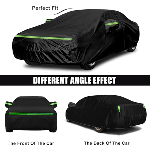 SPORTULI Waterproof Car Covers Replace for 2006-2025 Mercedes Benz S-Class S250 S300 S350 S400 S450, 6 Layers All Weather Car Cover with Zipper Door for Snow Rain Dust Hail Protection (S-Class) - Image 4