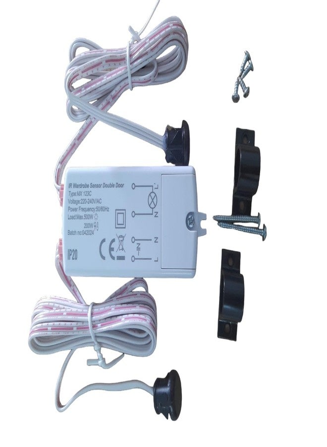 MAXWELL Plastic Double Door AC Wardrobe Sensor Door On Lights ON,Door Off Lights Off - Image 2