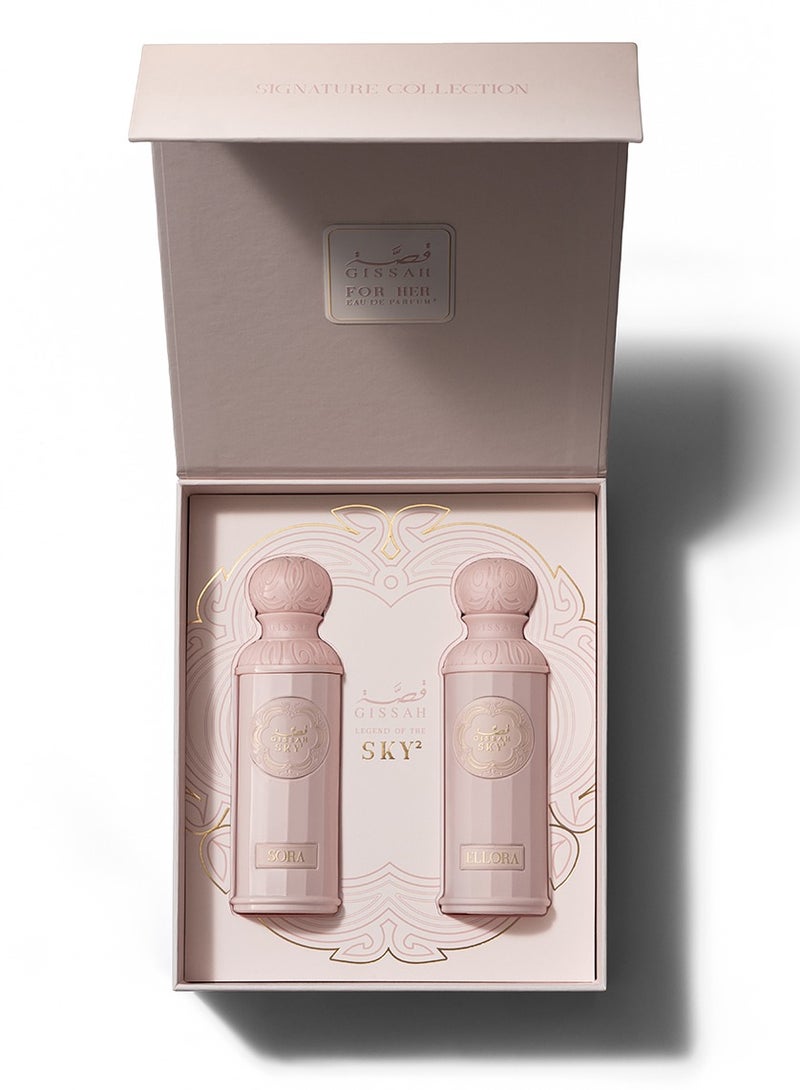 قصة ليجند أوف ذا سكاي فور هير سِت – 2×90مل عطور (إلورا وسورا) - Image 1