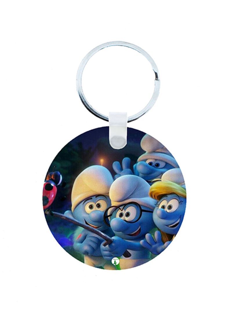 The Smurfs Wooden Keychain
