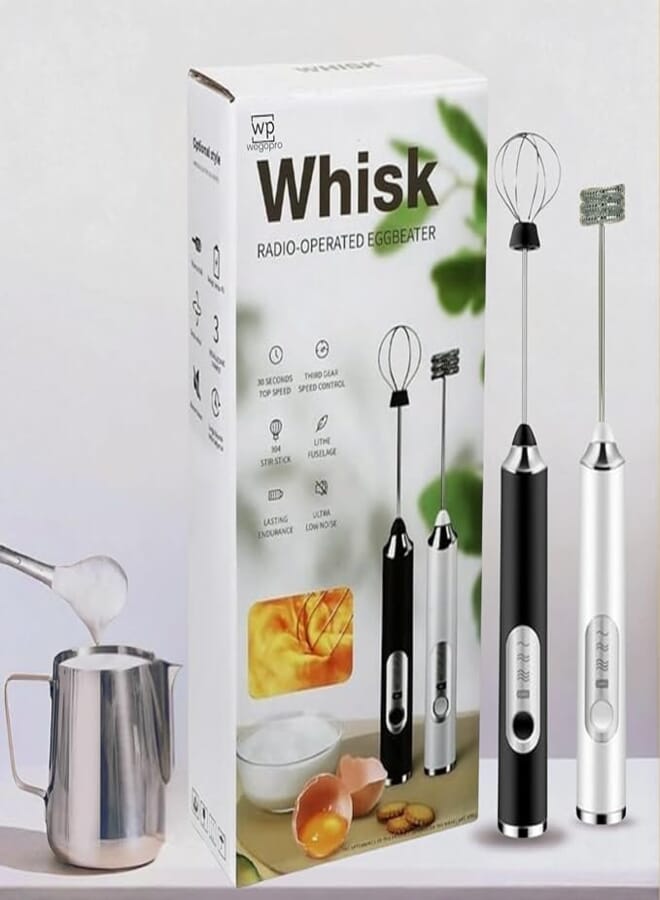 Wegopro Milk Frother Hand Blender Coffee Frother Electric Stainless Steel USB Rechargeable Milk Frother Electric BlenderBest for Coffee Frother Mixer, Stand-up Design, for Cream, Latte, Cappuccino