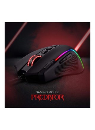 ماوس الألعاب M612 Predator RGB، ماوس ألعاب ضوئي سلكي بدقة 8000 نقطة في البوصة مع 9 أزرار قابلة للبرمجة و5 أوضاع بإضاءة خلفية، يدعم البرنامج زر إطلاق النار السريع لربط المفاتيح بنفسك - view 2