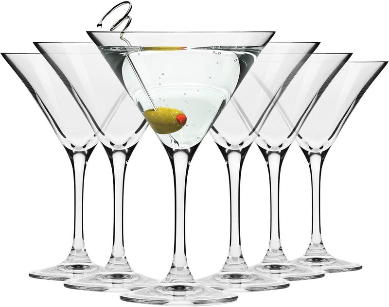 DHANABAPA DHANABAPA Martini Glasses Crystal Shine Clear Designer Cocktail and Martini Transparent Glass 190 ml for Multipurpose use Wine Whiskey Mojito Juice Glasses Set Clear  - Image 1