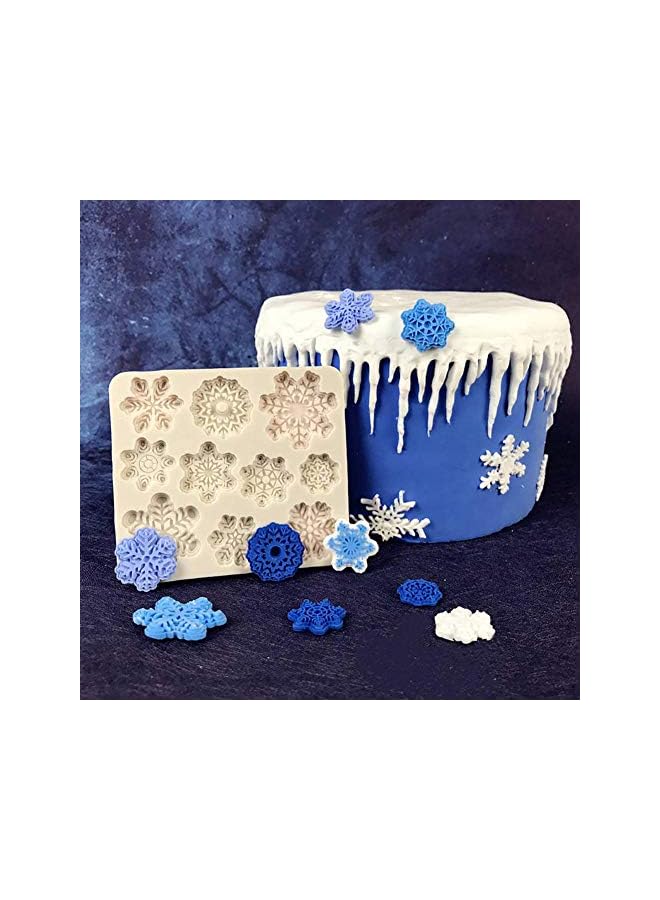 S-TOP Set of 4 Christmas Fondant Molds, Xmas Cake Cupcake Decoration Silicone Chocolate Candy Molds, Christmas Tree/Gingerbread Man/Reindeer/Snowflake/Santa Claus Xmas Decor Resin Clay Molds - Image 4