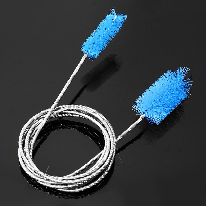 UEETEK Stainless Flexible Cleaning Brush Double Ended Canister Filter Tube Hose Pipe Clean for Fish Tank Aquarium (Sky Blue) - Image 5