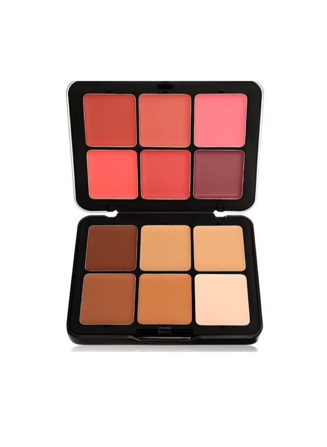 Ministar Ultra HD Palette Blusher And Contour creamy 60g - 12 Colors  - Image 1