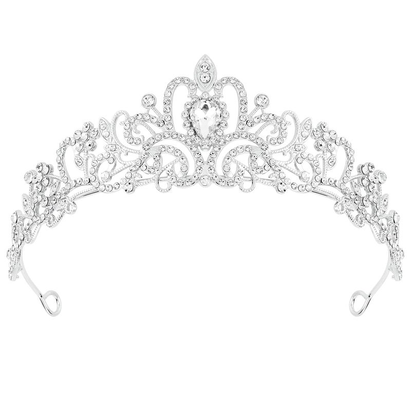 CIEHER Silver Tiara Crowns for Women Girls Princess Crown Tiaras for Women Bridal Wedding Prom Quinceanera Birthday Crown Christmas Crown Gifts Hair Accessories for Women Girls
