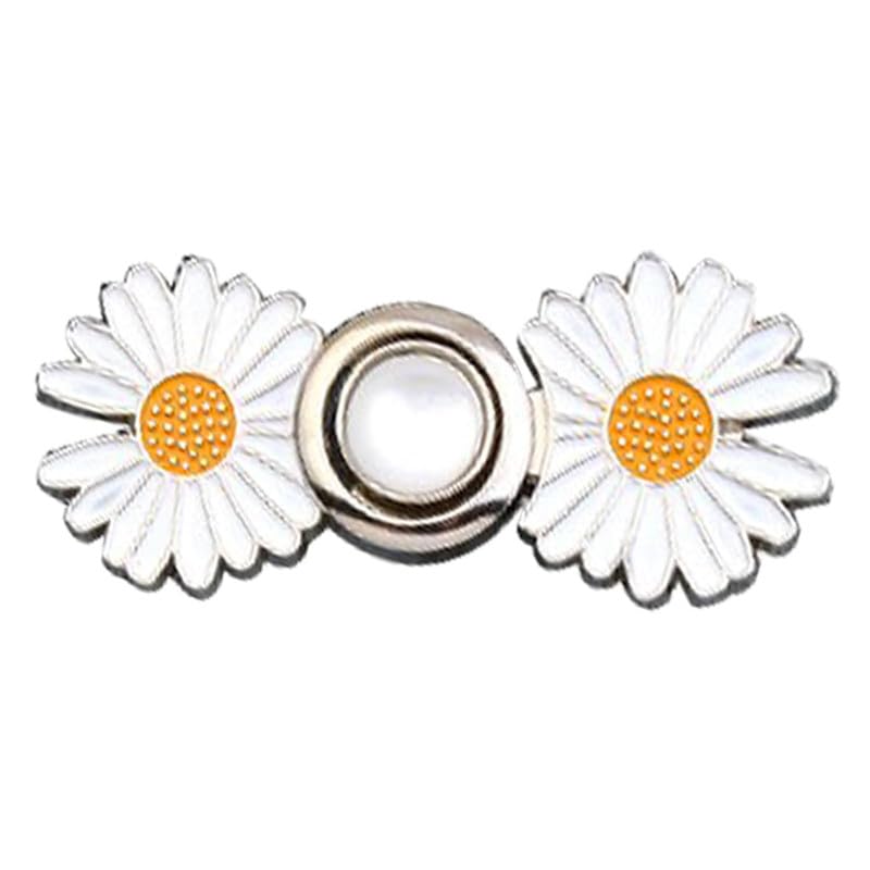 XVIA Adjustable flower Waist Buckle for Loose Jeans Pants flower jean button buckle waist - Image 1