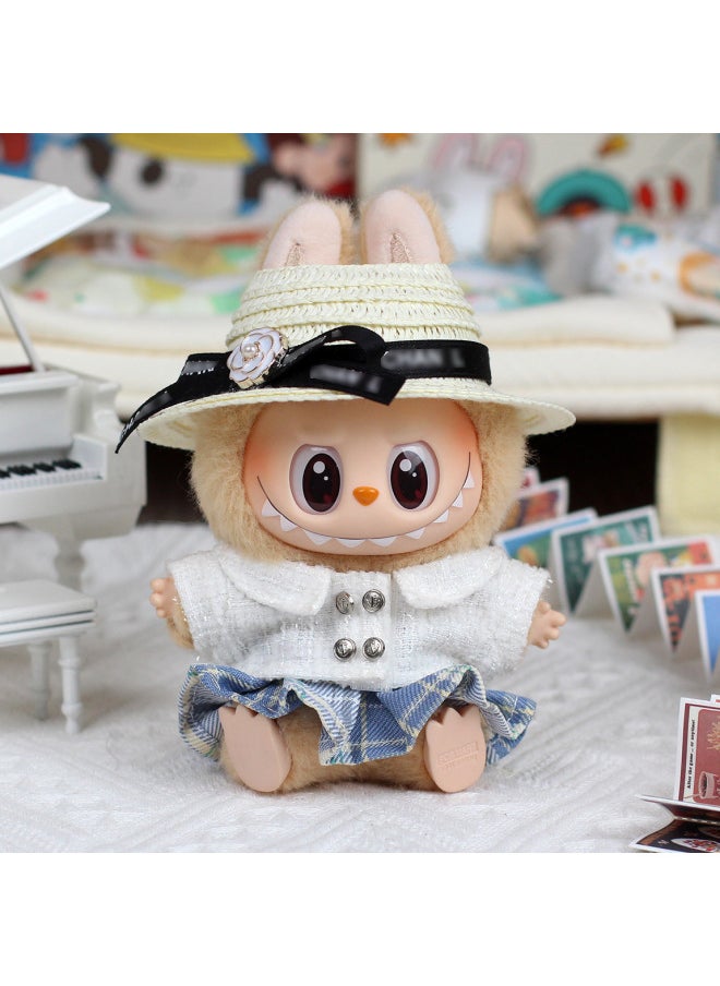 Clothes Only] Second Generation Blind Box Labubu Doll Vinyl Pendant Labubu Collection Sitting Party Clothes-Color:Yuanyang Butterfly Two-piece Set (pink)-Height:Special Baby Cloth Cloth For The Second Generation (excluding Baby)  - Image 3