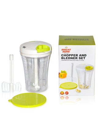 Manual Multi-Function Vegetable Kitchen Food Pull Chopper, Mini Powerful Hand Chopper, High Capacity With 3 sharp Stainless Steel Blades- Versatile Kitchen Assistant - pzsku/ZD6F6439E4BC211E63B29Z/45/_/1739429501/7807d0f9-1962-4fd9-bf20-20ee85e26358