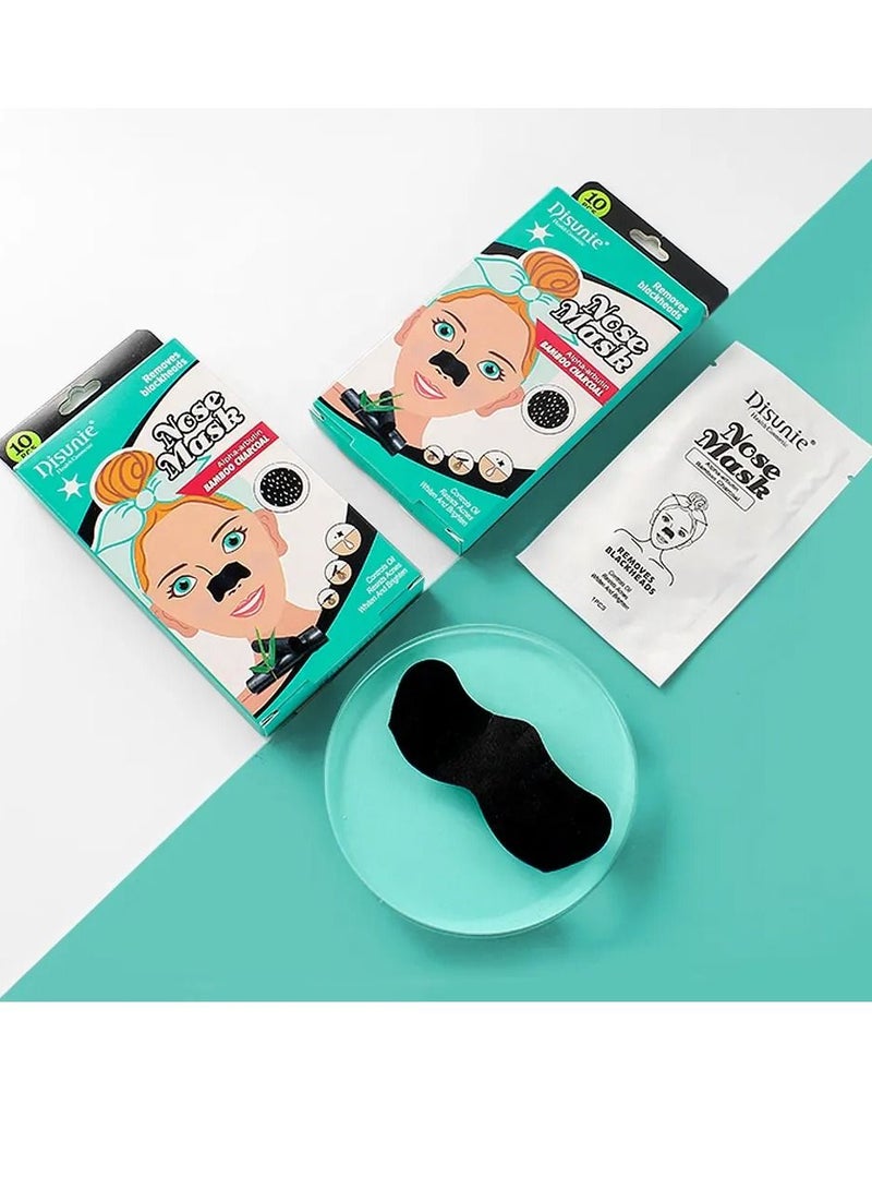 Disunie شرائط إزالة الرؤوس السوداء للأنف - شرائط تنظيف المسام للأنف - شرائط إزالة الرؤوس السوداء للأنف - شرائط الفحم للتنظيف العميق - إزالة الرؤوس السوداء للوجه - شرائط الفحم الطبيعية للرؤوس السوداء 10 قطع - Image 5