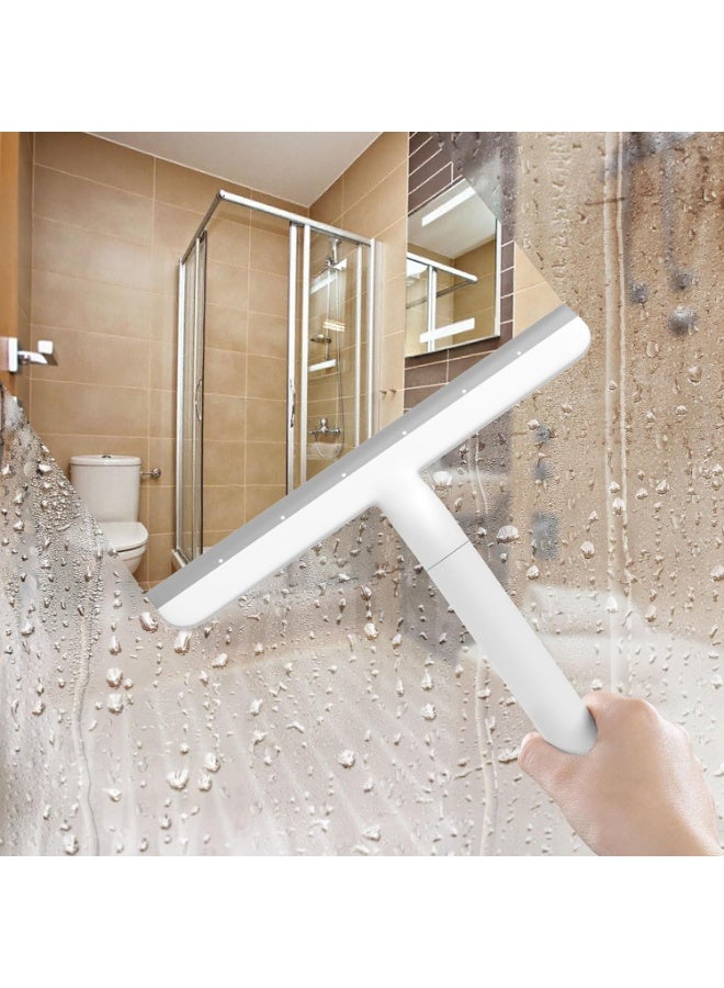Emerald Glass Doors,10Inch Multi-Purpose Handheld Wiper with Durable Rubber Blad, Streak-Free Scraper for Windows, Mirrors,Tiles,Car Glass,Bathroom and Home Cleaning Tool 360 Degree Foldable Comfortable - Image 2