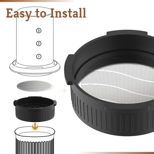 Xinafan Coffee Filter Cap, Flow Control Filter Cap for Coffee Maker, Espresso Replacement Part for Cold Brew, Upgraded No Drip - Image 4