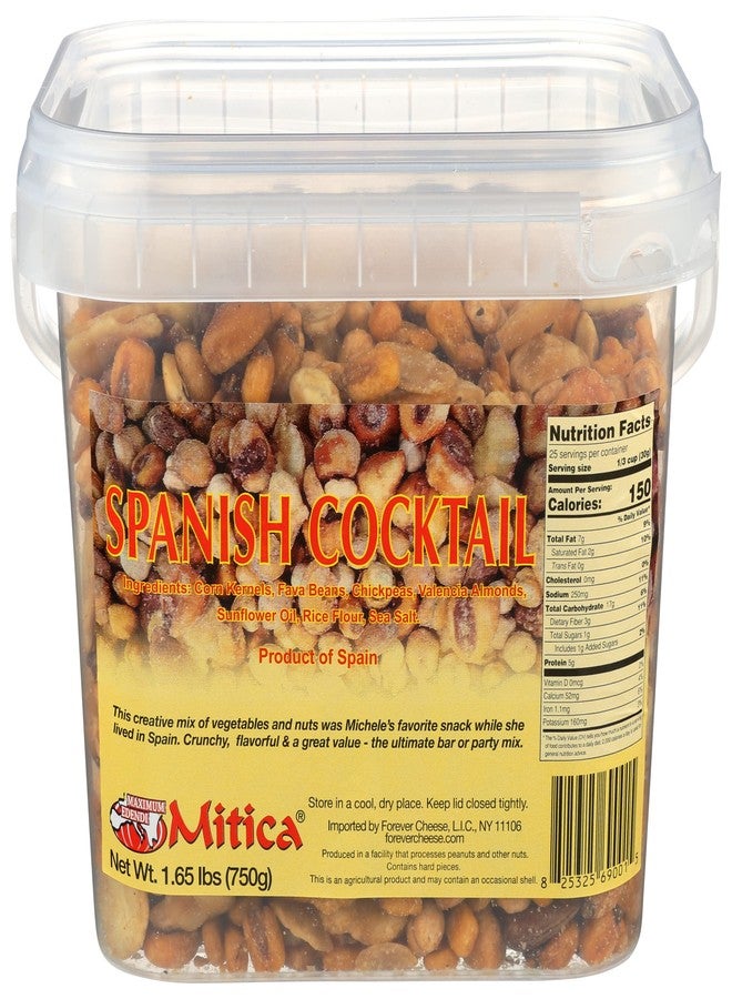 Mitica Spanish Cocktail Mixed Nuts Prepacked Tub, 750 GR - Image 1