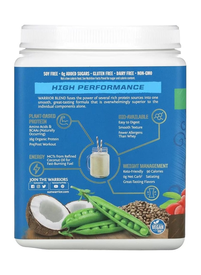 Sunwarrior Sunwarrior Warrior Blend Organic Plant-Based Protein Powder Chocolate – Vegan, Keto-Friendly, 375g  - Image 3