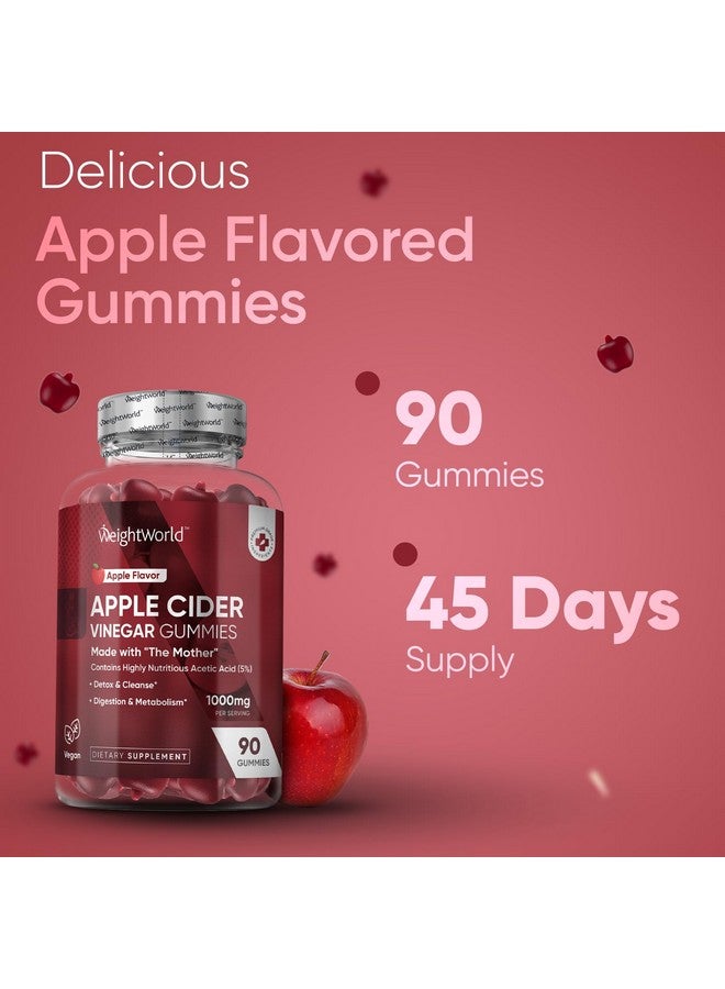 WeightWorld جوارب خل التفاح من ويجت وورلد 1000 ملغ - 90 جواهر - مضاف إليها فيتامين ب6، ب12، ب9 (حمض الفوليك) و ج لتطهير الجسم، وتنظيفه، والهضم، والأيض - نكهة تفاح طبيعية لذيذة - Image 4