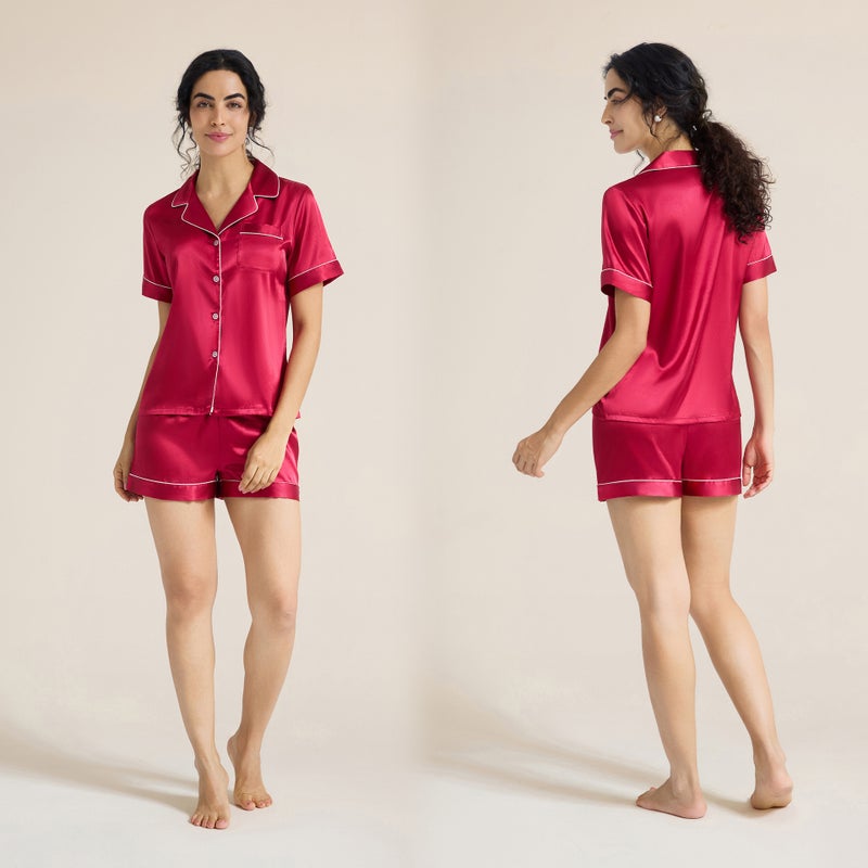 Women's Summer Striped Short Sleeve Shorts Pajama Set - Image 5
