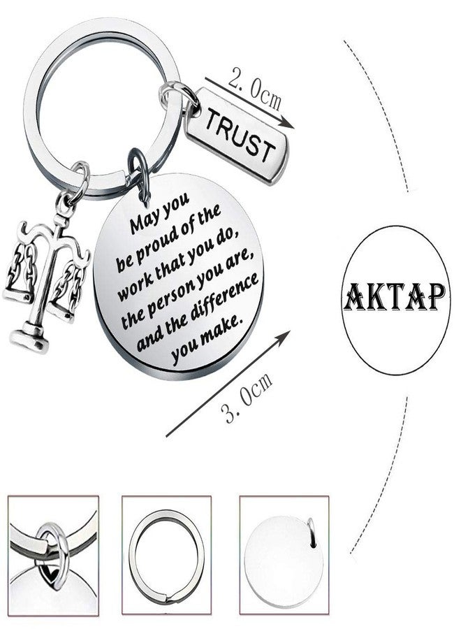AKTAP Law School Graduation Keychain Lawyer Gift Scales of Justice Jewelry May You be Proud of The Work That You Do Key Rings for New Lawyer - Image 5