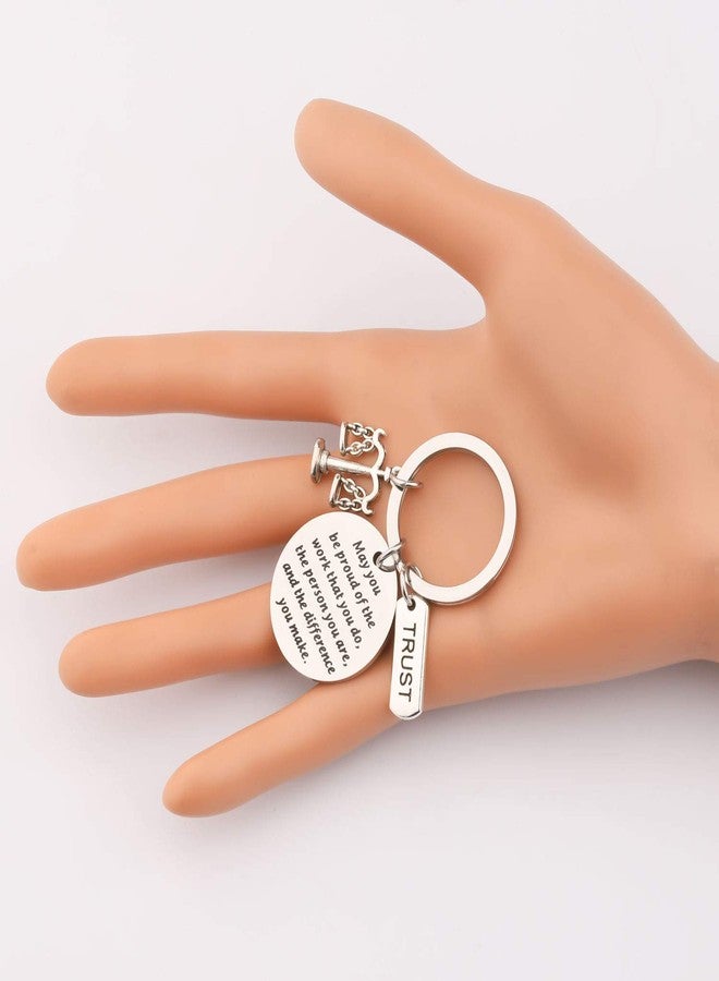 AKTAP Law School Graduation Keychain Lawyer Gift Scales of Justice Jewelry May You be Proud of The Work That You Do Key Rings for New Lawyer - Image 3