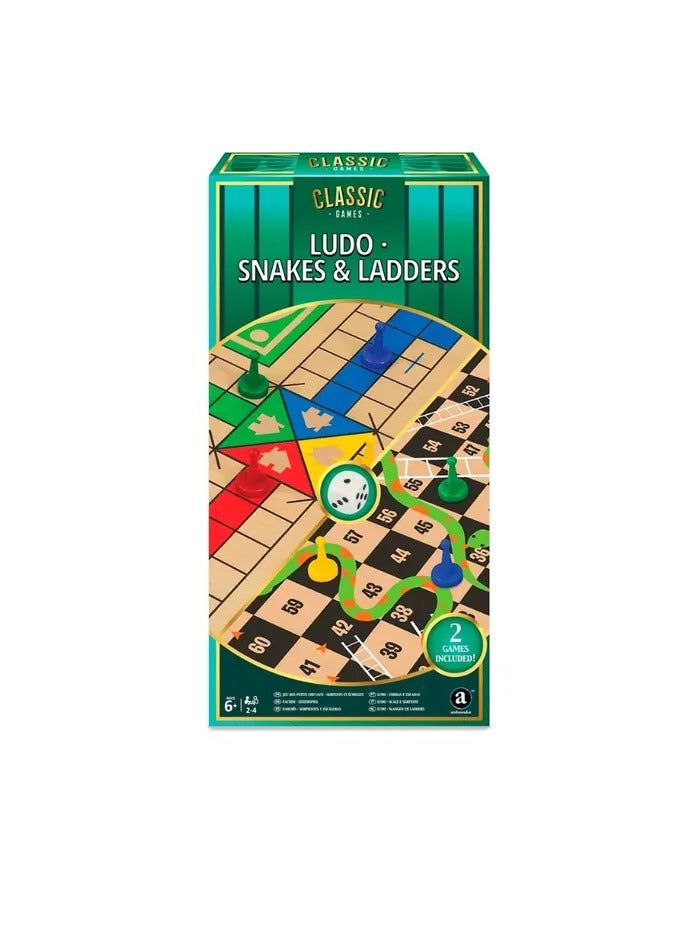 Ambassador Classic Games - 2-in-1 Ludo, Snakes & Ladders (basic) - Image 1